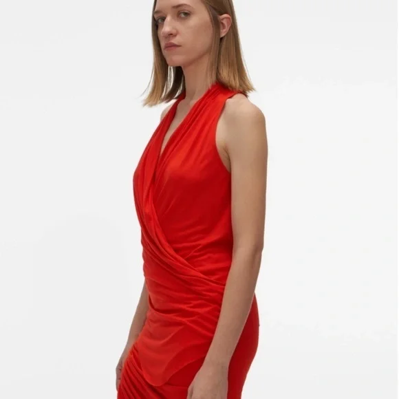 Helmut Lang | Overlap Draped Top In Helium Pink S - Picture 1 of 12